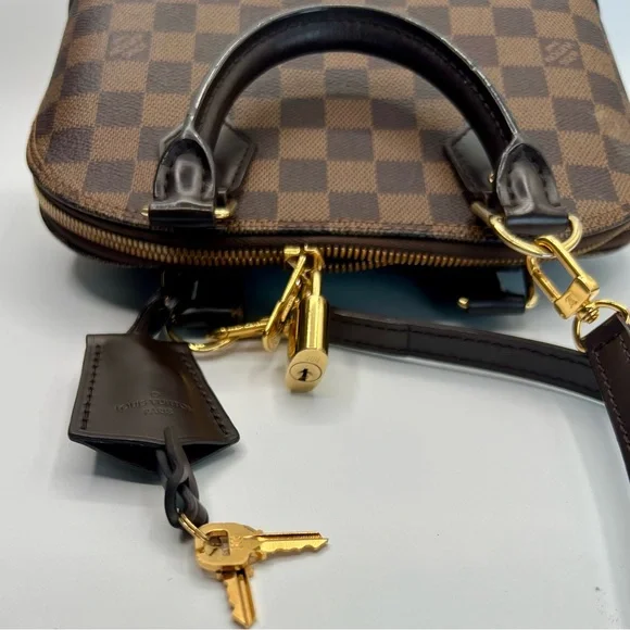 ❌❌SOLD❌❌ LOUIS VUITTON Alma BB Two-Way Satchel in Damier Ebene - Picture 11 of 15